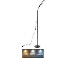 LED Stmívatelná stojací lampa SIGNUS LED/10W/230V 3000/4500/6500K černá