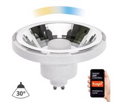 LED Stmívatelná žárovka AR111 GU10/10W/230V 3000-6500K Wi-Fi Tuya 30° bílá