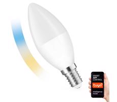 LED Stmívatelná žárovka E14/5W/230V 2700-6500K Wi-Fi Tuya