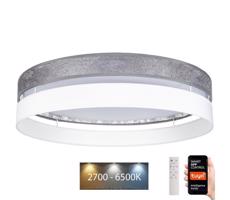 LED Stmívatelné stropní svítidlo LIMA LED/36W/230V Wi-Fi Tuya + DO stříbrná/bílá