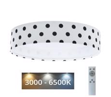 LED Stmívatelné svítidlo GALAXY KIDS LED/24W/230V puntíky bílá/černá + DO