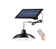 LED Stmívatelný solární lustr na lanku LED/1,8W/3,7V IP44 6500K 800 mAh + DO