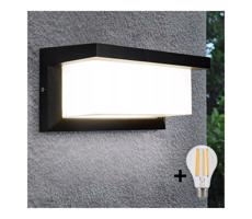 LED Venkovní nástěnné svítidlo NEELY 1xE27/9W/230V 3000K IP54 černá