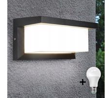 LED Venkovní svítidlo s žárovkou se senzorem soumraku NEELY 1xE27/9W/230V IP54