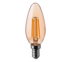 LED Žárovka FILAMENT AMBER E14/4W/230V 2200K