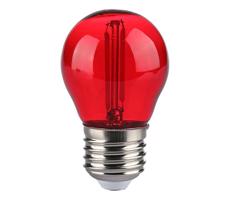 LED Žárovka FILAMENT G45 E27/2W/230V červená