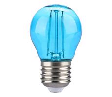 LED Žárovka FILAMENT G45 E27/2W/230V modrá