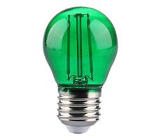 LED Žárovka FILAMENT G45 E27/2W/230V zelená