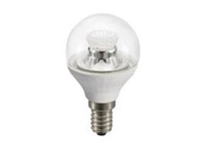 LED žárovka kapka KP25V4 P45 4W E14 2700K Teplá bílá Čirá