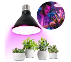 LED Žárovka pro růst rostlin PLANTY E27/9W/230V 1200K černá