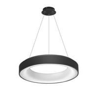 LED Závěsné svítidlo AZzardo Sovana Pendant 55 CCT black Dimm AZ2728 50W 2750lm 3000K-6500K IP20 55cm stmívatelné černé