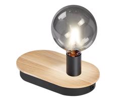 Ledvance Ledvance - Dotyková stolní lampa s USB konektorem DECOR WOOD 1xE27/8W/230V