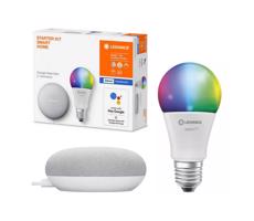 Ledvance Ledvance - Inteligentní reproduktor Google Nest Mini + LED RGBW žárovka SMART+