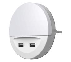 Ledvance Ledvance - LED Noční svítidlo do zásuvky se senzorem LUNETTA 2xUSB LED/13W/230V