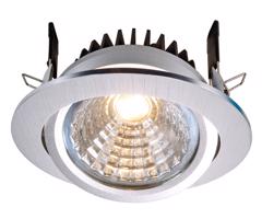 Light Impressions Kapego COB Downlight výklopný 12W 4000K kartáč.hliník 350mA - LIGHT IMPRESSIONS