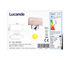 Lucande Lucande - LED Nástěnná lampa VIRVE 1XLED/13,4W/230V + 1xLED/3,4W/230V