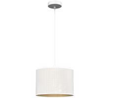 Lustr na lanku LOFT SHADE 1xE27/60W/230V pr. 25 cm bílá/zlatá