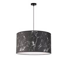 - Lustr na lanku MARBLE 1xE27/40W/230V pr. 45 cm černá/bílá