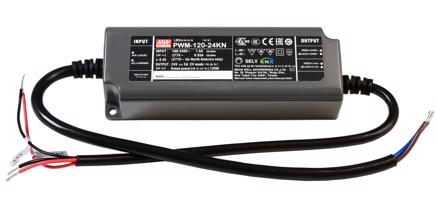 Meanwell napájení CV, PWM-120-24KN konstantní napětí 0-5000 mA IP67 stmívatelné 24V DC 120,00 W 872113