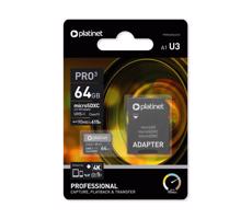 MicroSDXC 64GB U3 Pro A1 90MB/s + SD adaptér