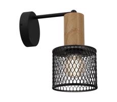 Nástěnná lampa SOBRESA 1xE27/60W/230V černá/dřevo