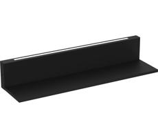 Nástěnná police s LED osvětlením SHELF 10x60 cm černá