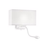 Nástěnné svítidlo Ideal Lux Hotel AP2 all white 215693 E27 1x60W bílé