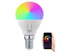 NEO LITE Smart žárovka LED E14 6W RGB+CCT barevná a bílá, stmívatelná, WiFi, P45