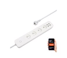 Neo  NEO 07707L - Prodlužovací kabel NEO LITE Smart 4AC + 4USB Wi-Fi Tuya 1,5m