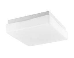 Nova Luce Elegantní koupelnové stropní svítidlo Cube z bílého opálového skla - 1 x 40 W, 250 x 250 x 75 mm NV 6110042