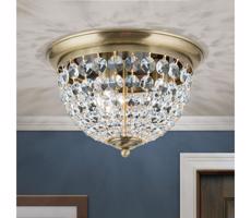 Orion Orion DLU 1840/35-Křišťálové str. svítidlo PLAFOND 3xE27/40W/230V pr.35 cm bronz