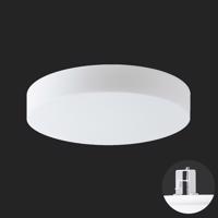 OSMONT 68136 ELSA V4 stropní/nástěnné skleněné polovestavné svítidlo bílá IP44 3000 K 19W LED HF nouzové kombinované 3 h