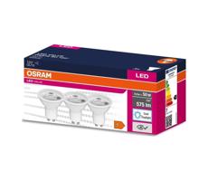 Osram 3PAK LED žárovka LED GU10 6,9W = 50W 575lm 6500K Studená bílá 120° Value OSRVALU7526