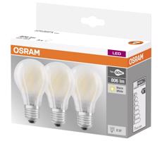 Osram LED žárovka E27 A60 7W 60W teplá bílá 2700K 3ks