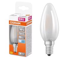 Osram LED žárovka LED E14 B35 4W = 40W 470lm 4000K Neutrální bílá 300° Filament STAR