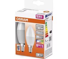 Osram SADA 2x LED RGBW Stmívatelná žárovka B38 E14/4,9W/230V 2700K + DO - Osram