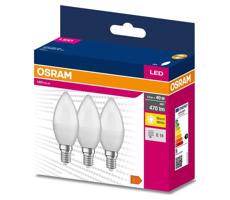 Osram SADA 3x LED Žárovka B38 E14/4,9W/230V 3000K - Osram