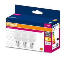 Osram SADA 3x LED Žárovka P45 E14/4,9W/230V 3000K - Osram