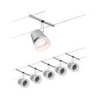 PAULMANN Lankový systém Cone základní sada GU5,3 max. 5x10W 230/12V matný chrom/chrom 94459