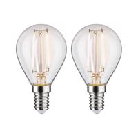 PAULMANN LED kapka Filament E14 230V 2x250lm 2x2,7W 2700K čirá 28857 Čirá