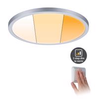 PAULMANN LED vestavné svítidlo Areo VariFit IP44 kruhové 230mm 16W matný chrom WarmDim 3-krokové-stmívatelné 929.92 92992