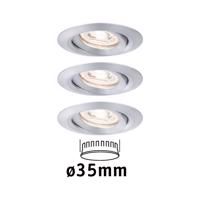 PAULMANN LED vestavné svítidlo Nova mini výklopné 3x4W 2700K hliník broušený 230V 942.97 94297