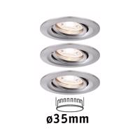 PAULMANN LED vestavné svítidlo Nova mini výklopné 3x4W 2700K kov kartáčovaný 230V 942.95 94295