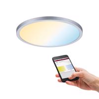 PAULMANN Smart Home Zigbee LED vestavné svítidlo Areo VariFit IP44 kruhové 230mm 16W matný chrom měnitelná bílá 930.46 93046