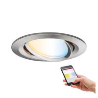 PAULMANN SmartHome Zigbee vestavné svítidlo LED Coin Nova Plus 1x6,5W měnitelná bílá kruhové kov kartáčovaný 929.61 P 92961 92961