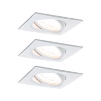 PAULMANN Vestavné svítidlo LED Nova hranaté 3x6,5W GU10 bílá mat výklopné 3-krokové-stmívatelné 934.72 P 93472 93472