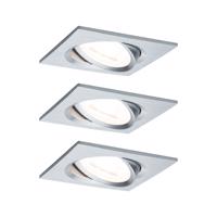 PAULMANN Vestavné svítidlo LED Nova hranaté 3x6,5W hliník broušený výklopné 3-krokové-stmívatelné 934.92 P 93492 93492