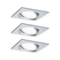 PAULMANN Vestavné svítidlo LED Nova hranaté 3x6,5W hliník broušený výklopné 934.56 P 93456 93456