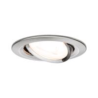 PAULMANN Vestavné svítidlo LED Nova kruhové 1x6,5W GU10 kov kartáčovaný výklopné 3-krokové-stmívatelné 934.64 P 93464 93464