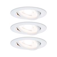 PAULMANN Vestavné svítidlo LED Nova kruhové 3x6,5W GU10 bílá mat nastavitelné 3-krokové-stmívatelné 934.67 P 93467 93467